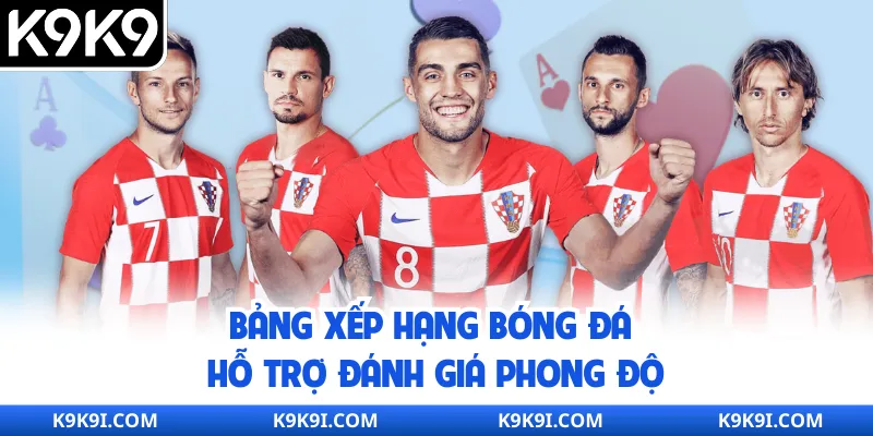 Bảng xếp hạng bóng đá hỗ trợ đánh giá phong độ